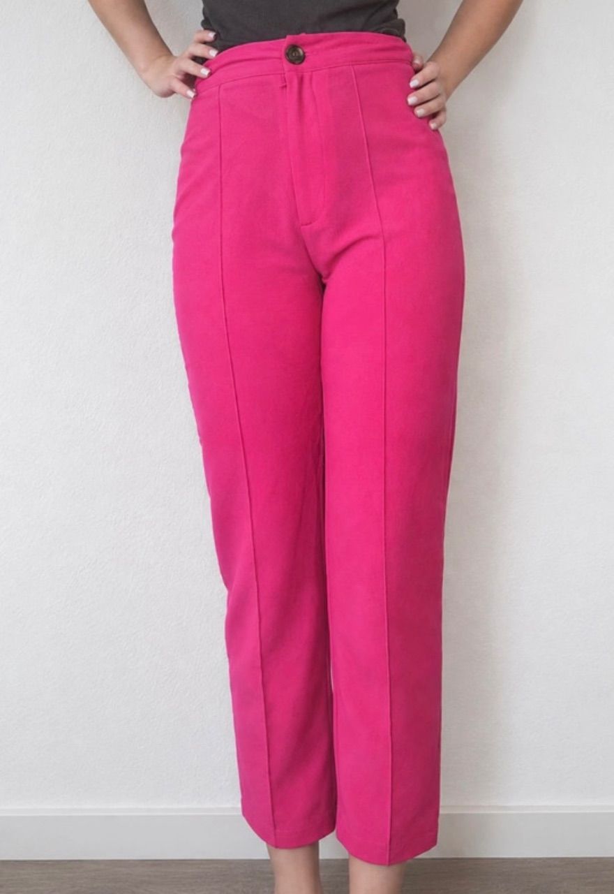 Shein Pinkfarbene High Waist Stoffhose, Shein Größe XXS  Size XXS