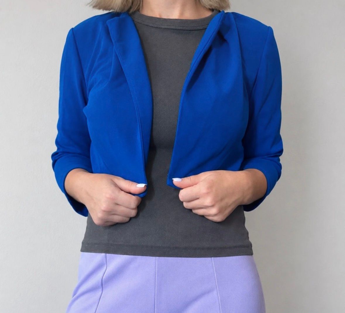 Shein Shein Bollerjo Jacke, Königsblau Größe XS Size XS