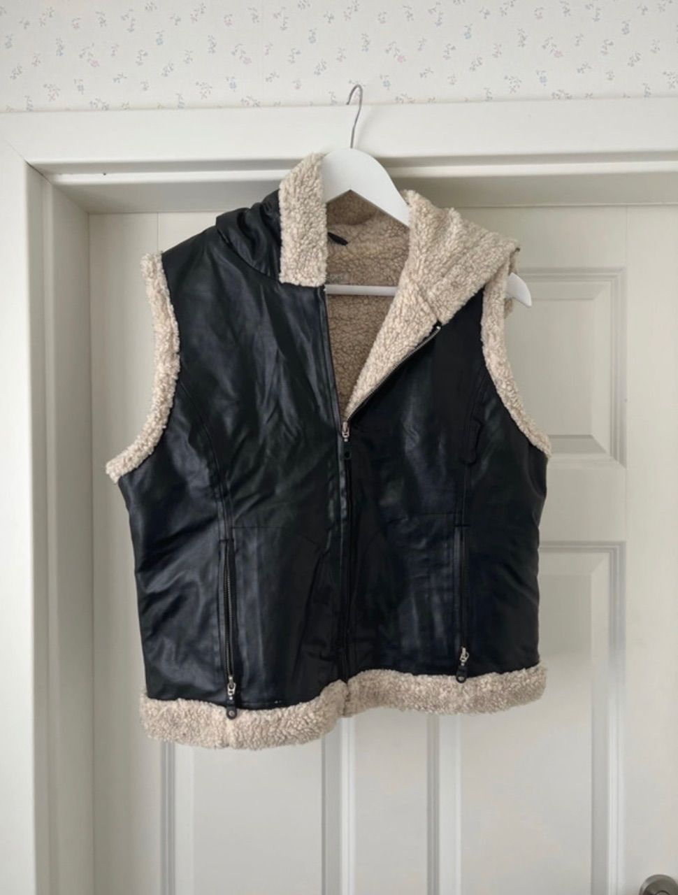 Staccato  Weste Kunstleder Lammfell Imitat  Size L