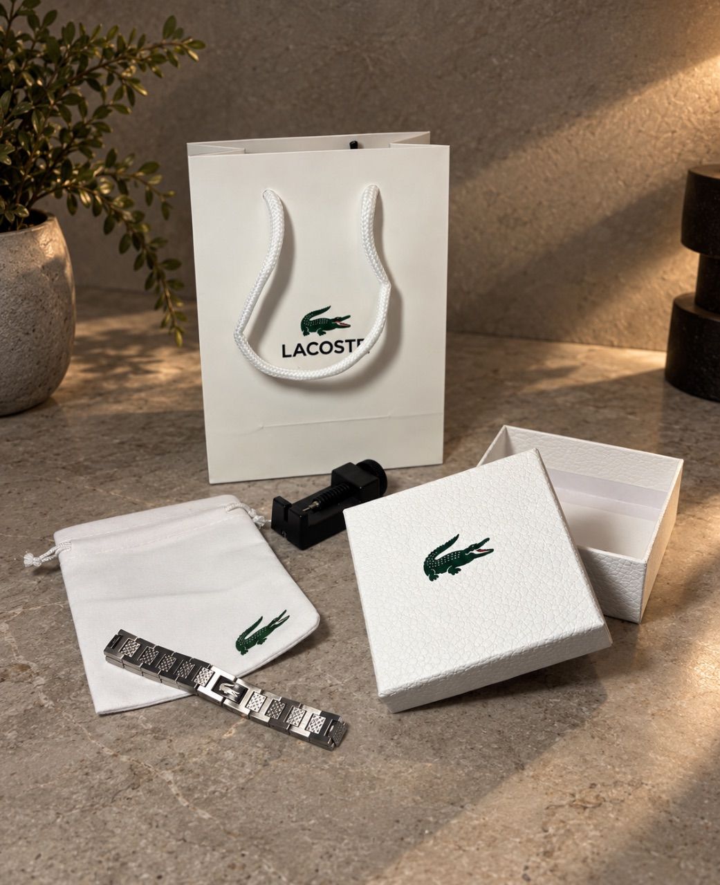 Lacoste Lacoste Armband Herren Edelstahl Silberfarben 