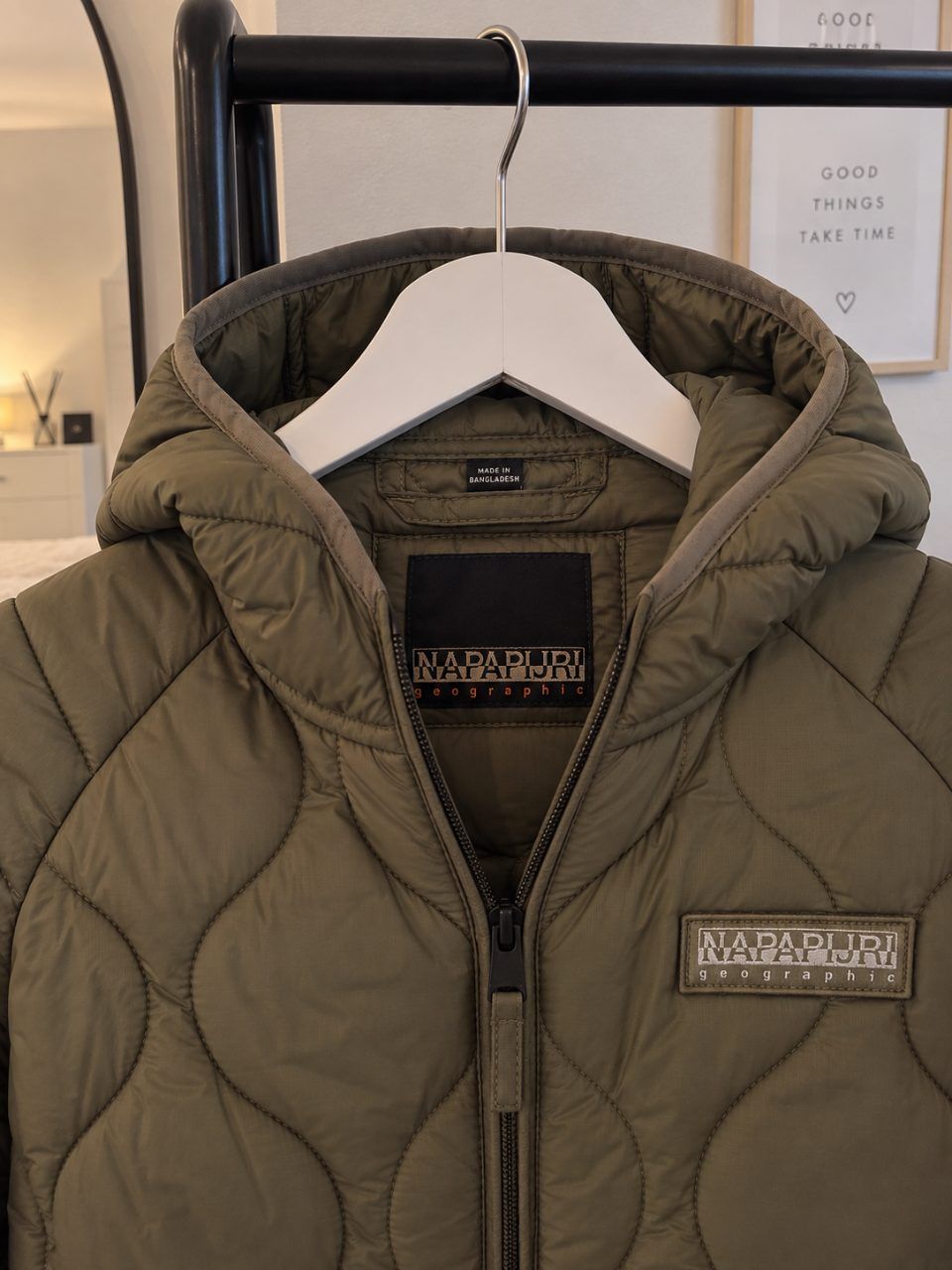 Napapijri Napapijri A-Morgex Herren Steppjacke Khaki Grün Gr. S Neu 219€ UVP Size S
