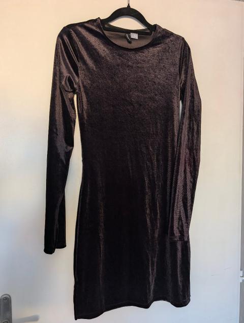 H&M H&M Samtkleid schwarz Gr. S Size S
