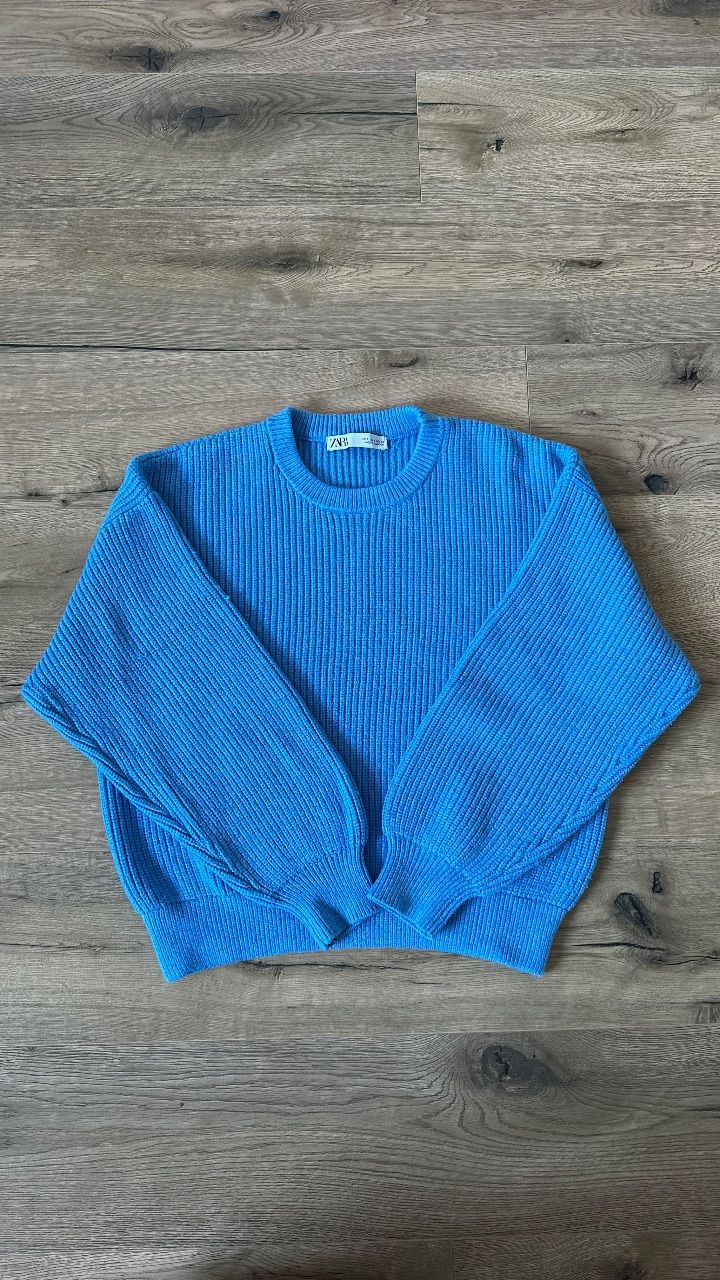 Zara Blauer Strickpulli Zara Damen  Size S