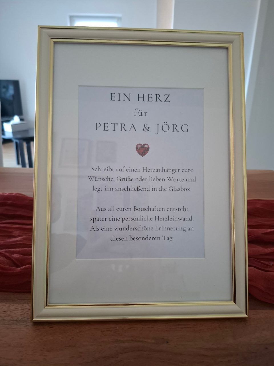 Bilderrahmen Creme Gold 24 x 32,5 cm – Hochzeit Deko Vintage ✨