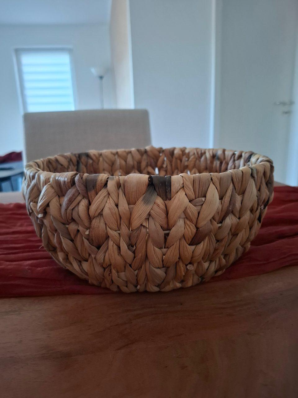 Nanu Nana Bastkorb Natur Braun Ø 27 cm – Flechtkorb Boho Deko 🤎