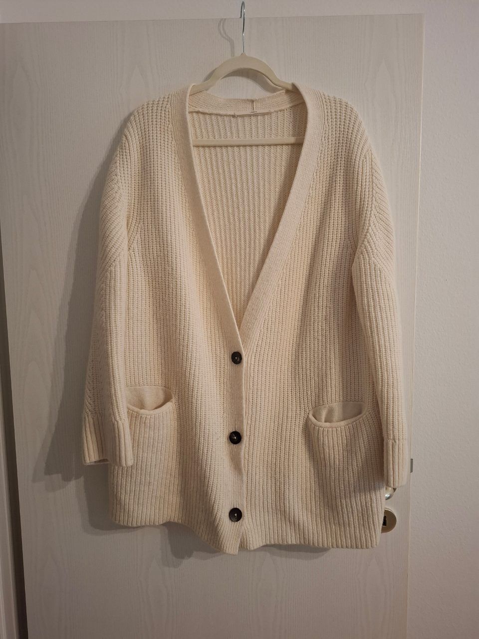 Lanius  LANIUS Strickcardigan Creme – Schurwolle & Bio-Baumwolle Size M