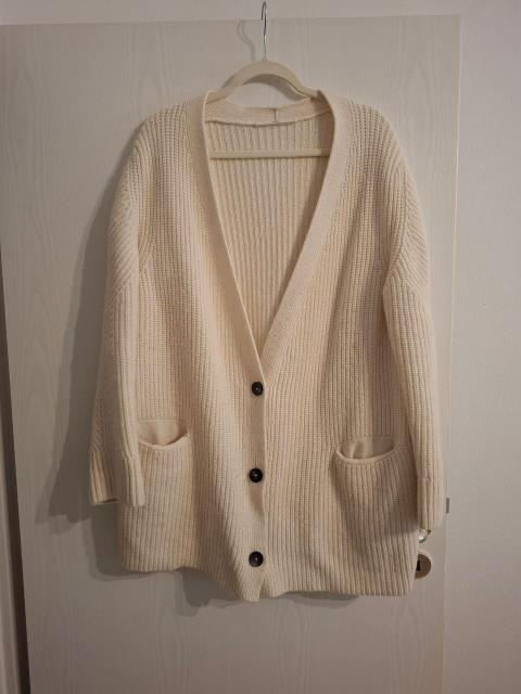 Lanius LANIUS Strickcardigan Creme – Schurwolle & Bio-Baumwolle Size M