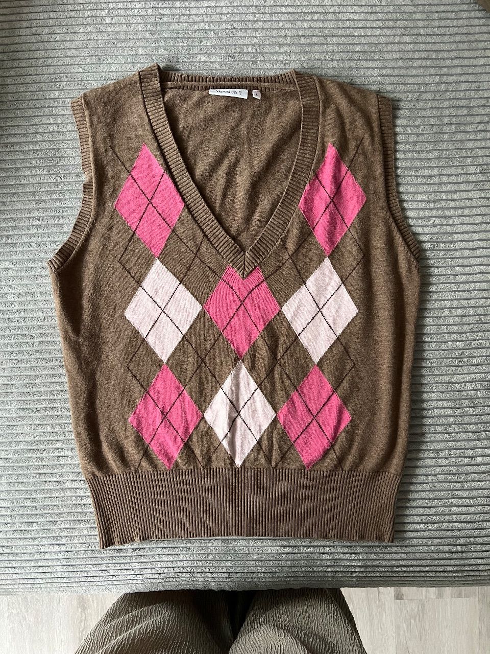 Yessica  Pullunder mit Rautenmuster  Size L