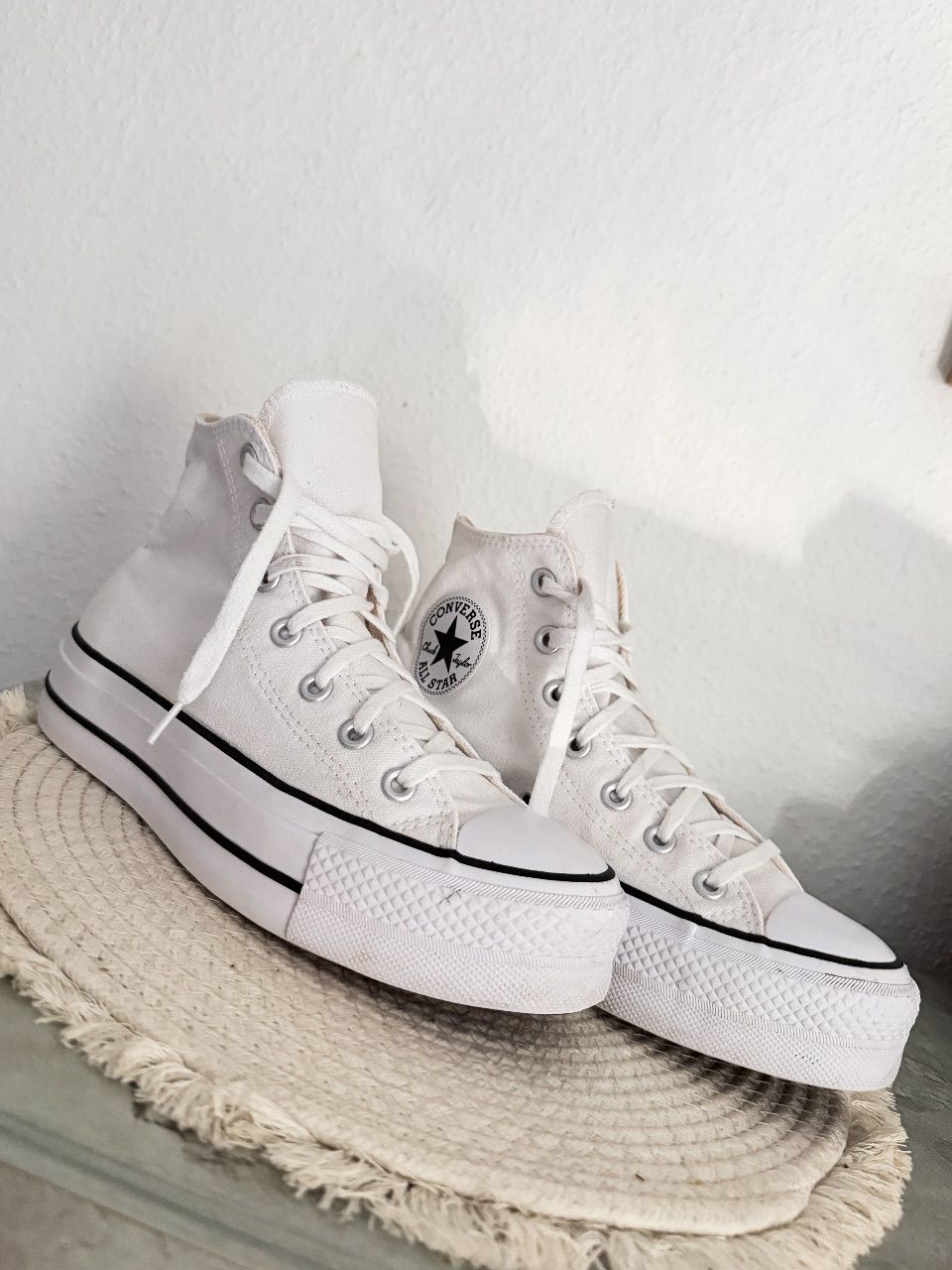 Converse Chuck Taylor All Star Lift Hi Weiß Gr. 37,5 Plateau High Top Neuwertig