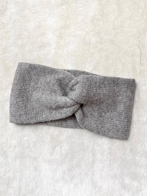 H&M Stirnband Damen Grau meliert Strick Twist-Knoten Ohrenwärmer One Size