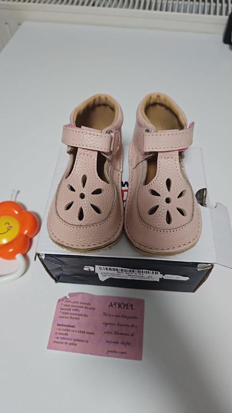 Angel Leder Barfuß-Sandalen „Angel“ in Rosa, Gr. 21 - NEU Size 21
