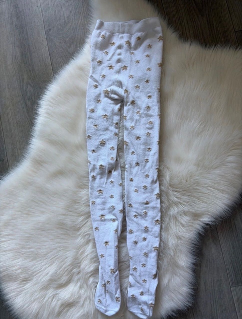 H&M Strumphose Glitzer Sterne  Size 122