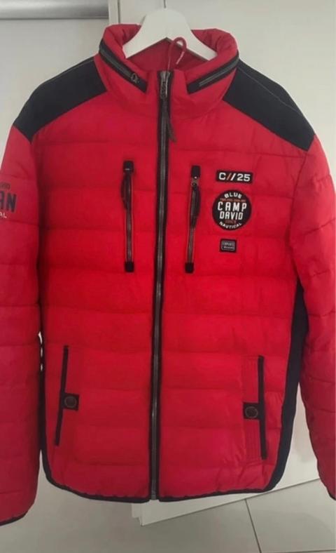 Camp David Camp David Steppjacke / Übergangsjacke Rot-Dunkelblau Gr. XL Size XL