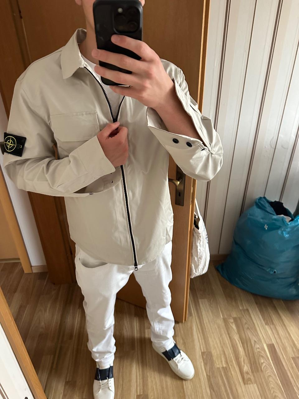Stone Island windbreaker in beige Gr M