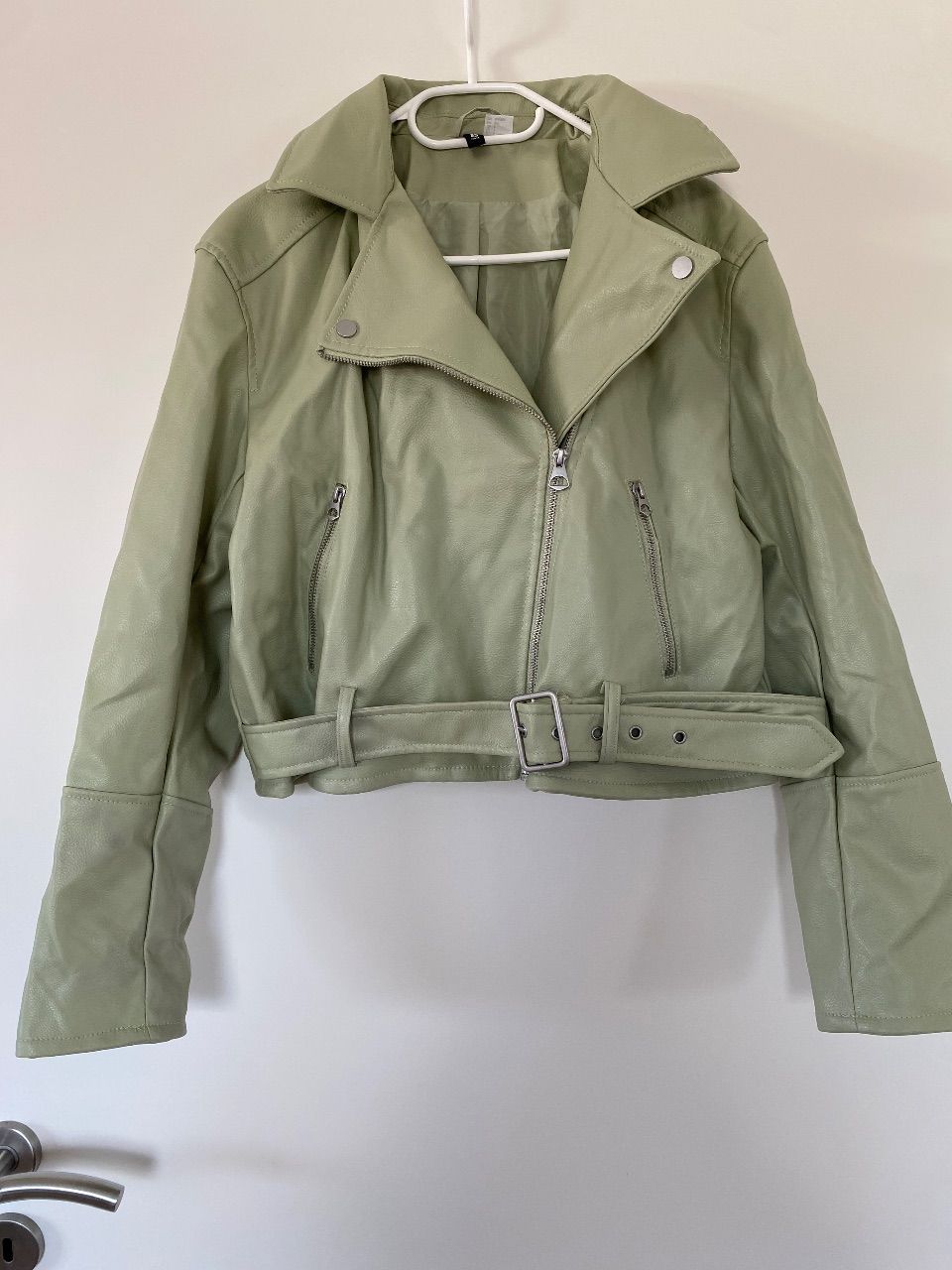 H&M Lederjacke Mint Size S