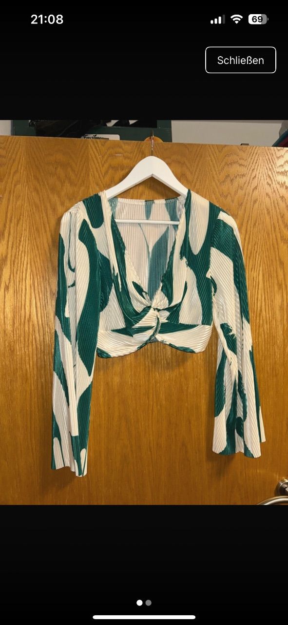 Shein Crop Bluse Damen Size M