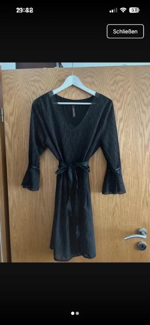 New Collection Das kleine Schwarze mit Pailetten und Taillen Band Size M