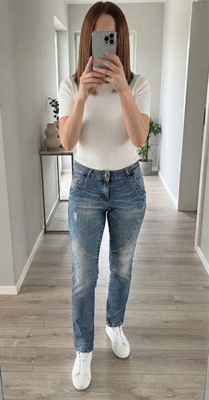 Denim 1982 Denim 1982 Jeans Waschung Blau Gr. 36 / S Used Look Size S