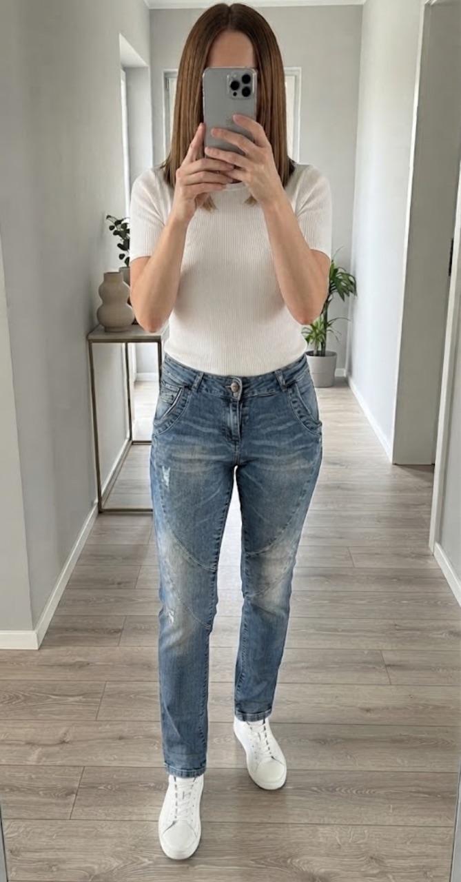 Denim 1982 Jeans Waschung Blau Gr. 36 / S Used Look