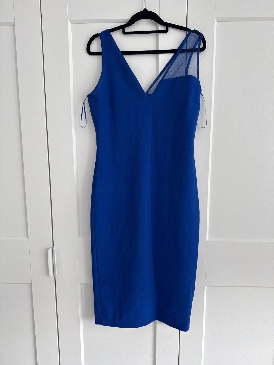 Koton Blaues Cocktailkleid/Midikleid mit Mesh-Detail Size M