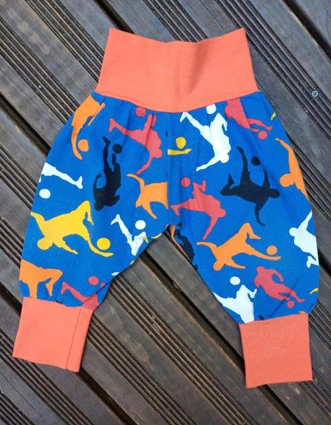 Handmade Lange Pumphose Hose handmade Fußball Gr. 62/68 Size 62