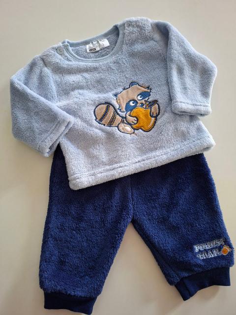 Kuscheliges Baby Set Pullover & Hose mit Waschbär Gr. 62 Size 62