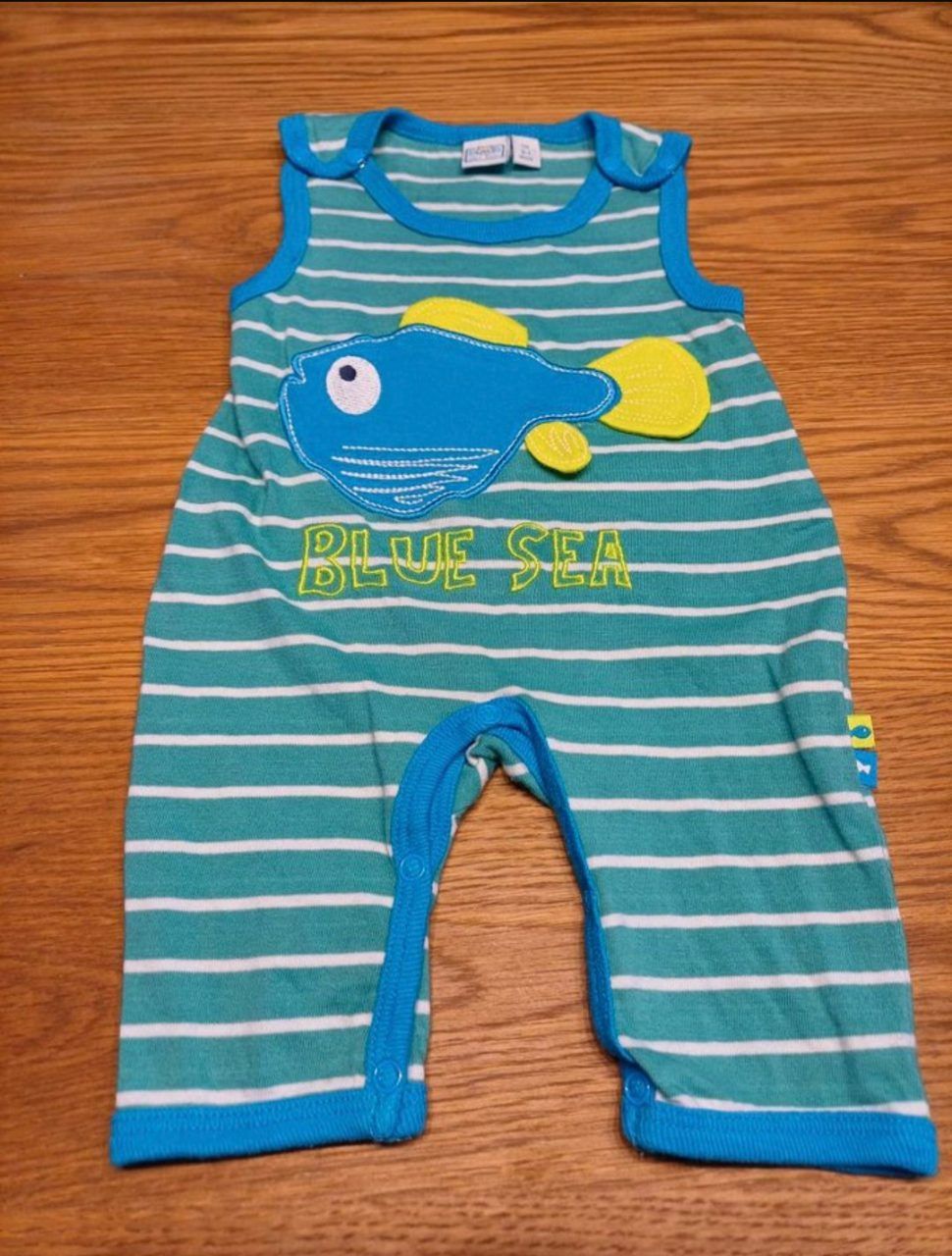 Strampler ohne Füßchen Fisch Bob der Bär Gr. 50