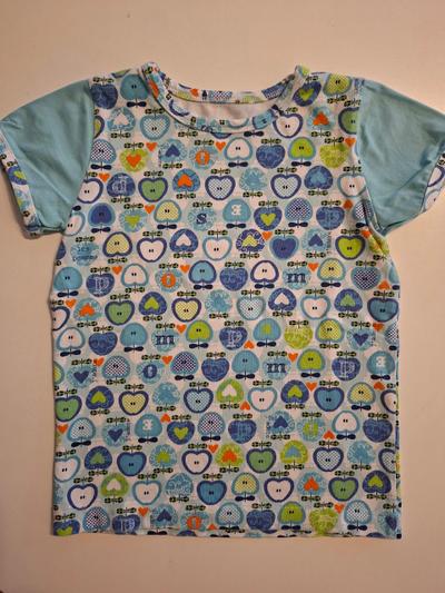 T-Shirt handmade selbstgenäht Äpfel Gr. 110