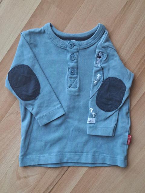 name it Langarmshirt von name it Gr. 56 Auto Hund mit Patches Size 56