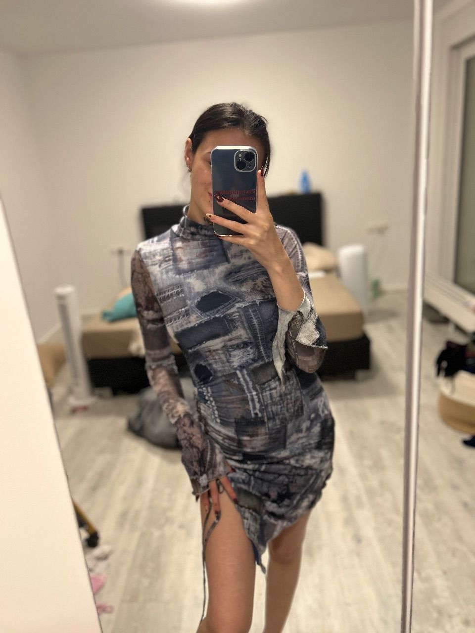 Ohne Marke Blaues Kleid  Size XXS