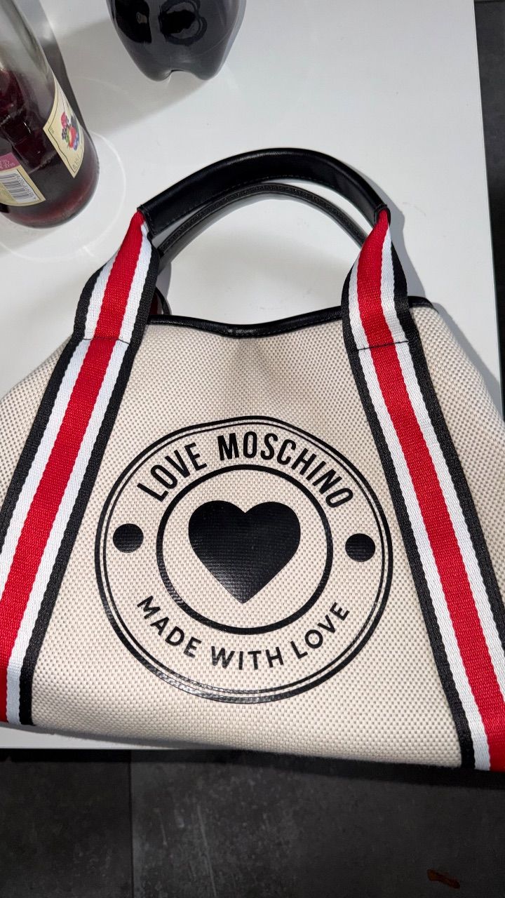 Moschino Love Moschino Handtasche Beige Rot Love Editiob