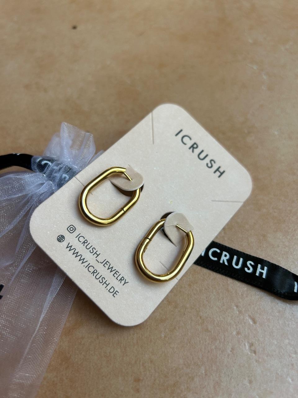 Ohrringe Gold Kreolen iCRUSH „Absolute Appeal Ohrringe“