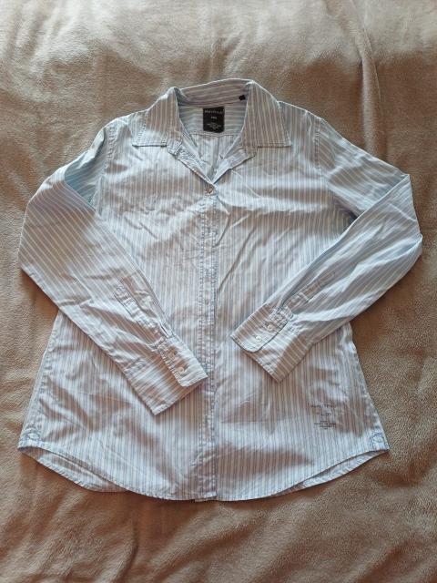 Marc O’Polo gestreifte Bluse/Hemd Gr. 42 hellblau