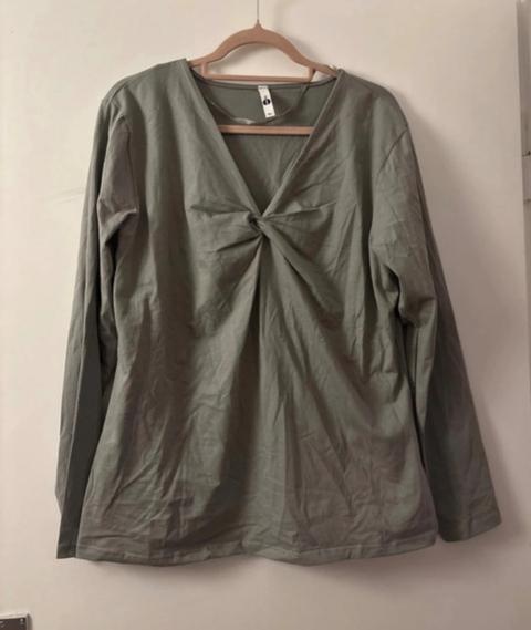 Takko Langarmshirt in Khaki – Größe XL Takko Size XL