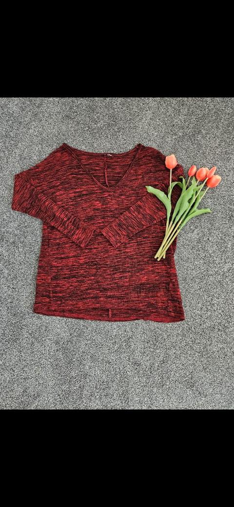 New Yorker New Yorker Langarmshirt mit V-Ausschnitt Size S