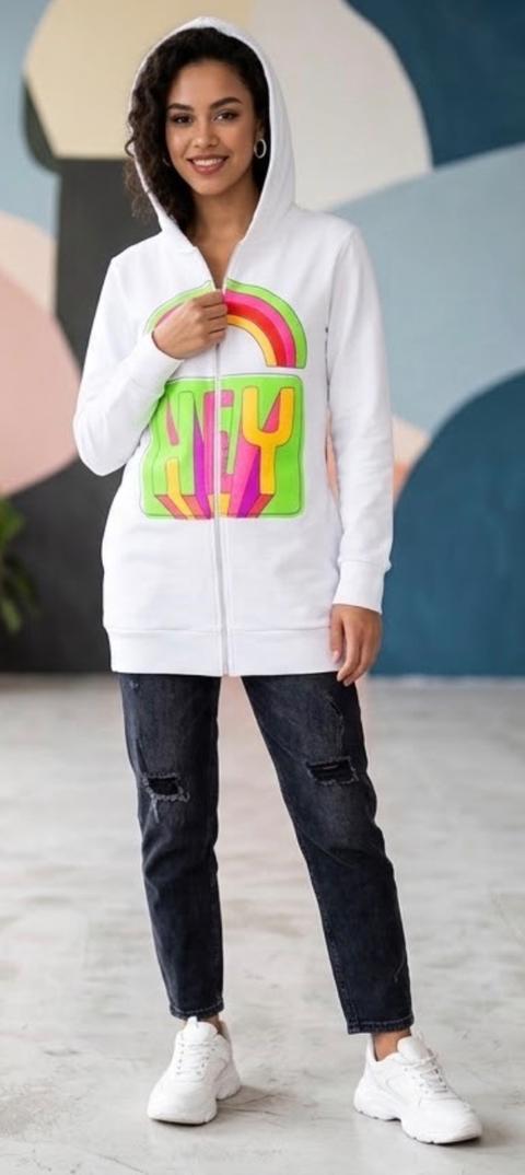 Liu jo Liu Jo SpongeBob Kapuzenjacke weiß mit Grafik-Print Size S