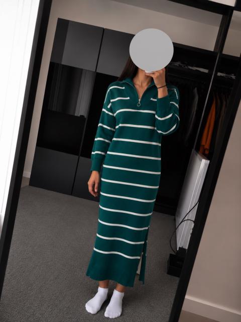 Ohne Marke Grünes Pulloverkleid Gr. L Size L