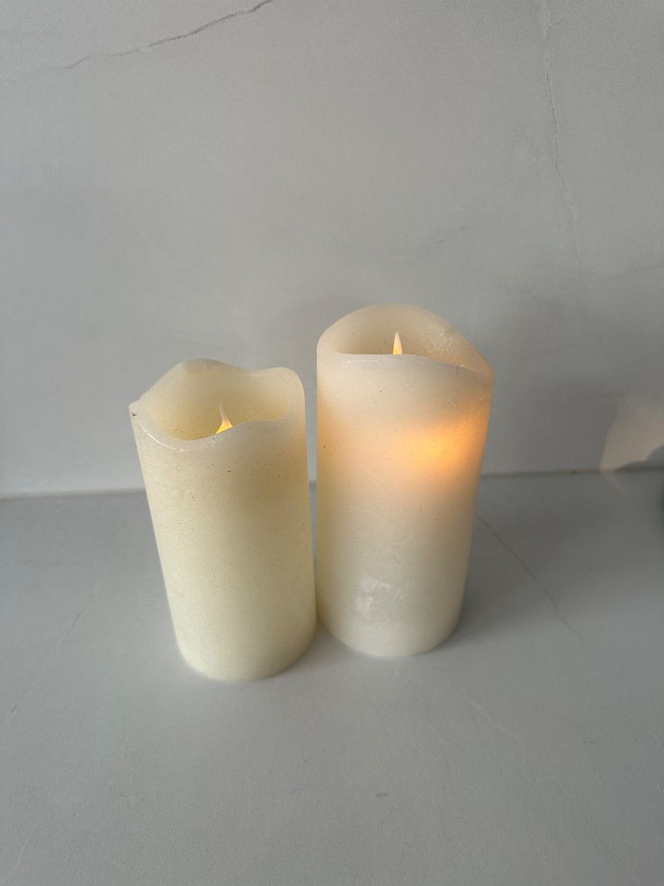 2x Led Echtwachskerzen mit Batterien
