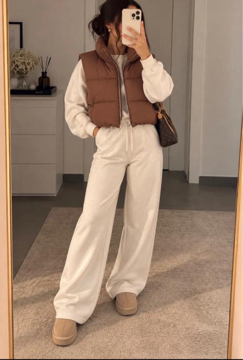 Tally Weijl Tally Weijl Pufferweste Steppweste Braun Taupe Gr. M Size M