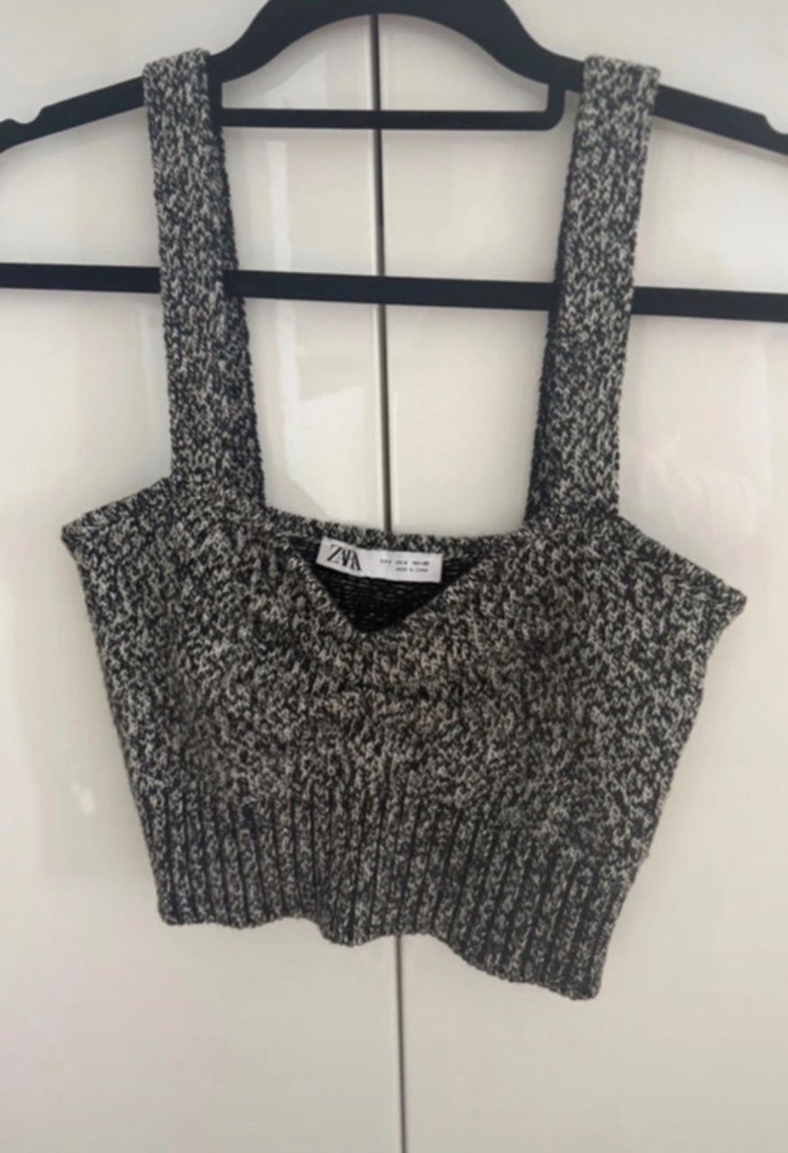 Graues Zara Top Größe S 