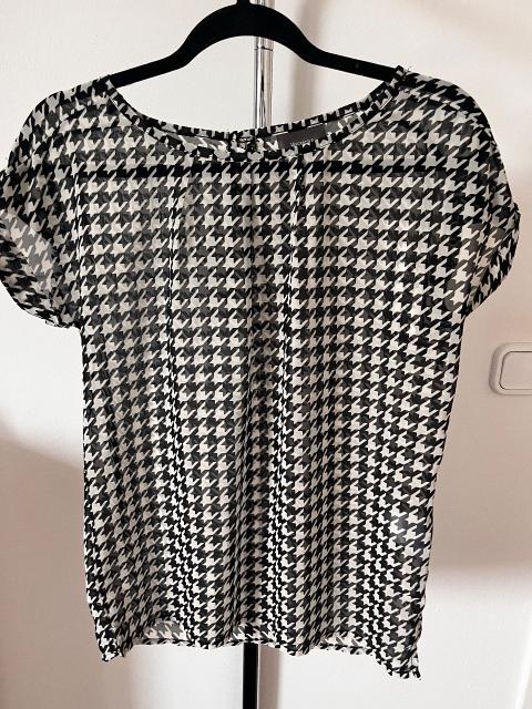 Yessica Bluse schwarz weiß mit Muster Size S