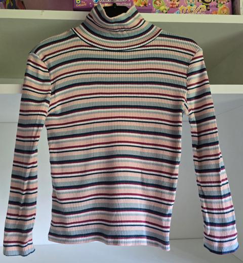 H&M C&A Rollkragenpullover Langarmshirt gestreift 122 Size 122