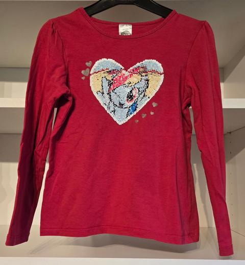 C&A C&A My little Pony Langarmshirt rot wendepailletten 134 Size 134