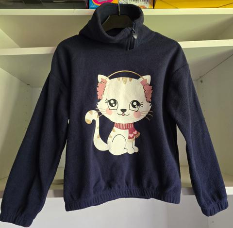 C&A C&A Pullover Katze Fleece blau 128 Size 128