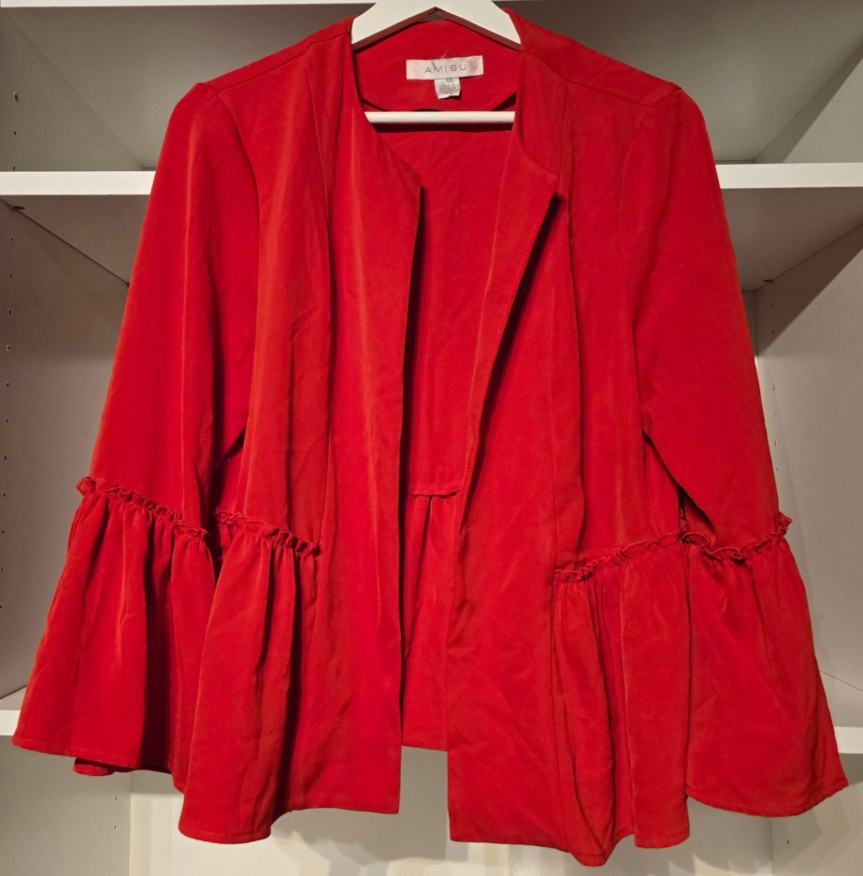 Amisu Amisu Jacke rot glockenärmel  Size L