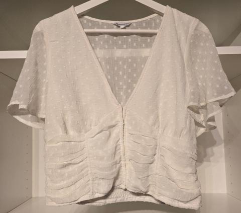 Clockhouse Clockhouse Bluse plumetis raffung Size XL