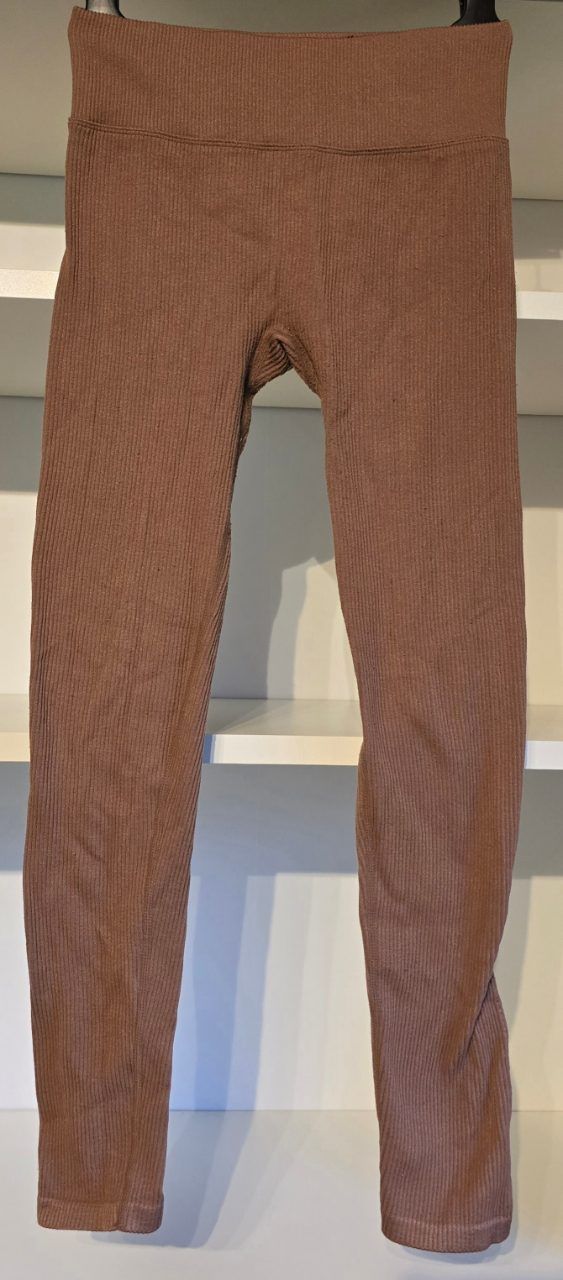 Amisu gerippt braune Leggings XS