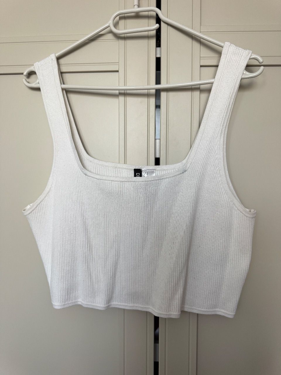 H&M Geripptes Crop Top Size XL