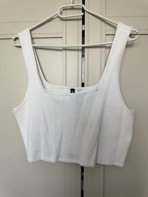 H&M Geripptes Crop Top Size XL