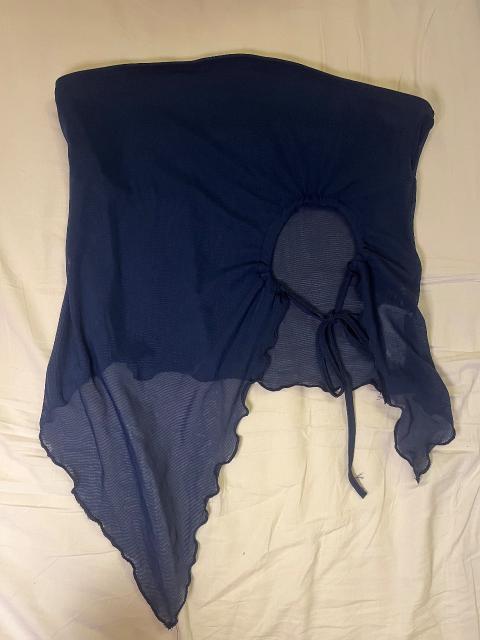 SHEIN SHEIN Y2K blaues Mesh-top neu - Größe M Size M